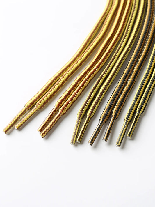 Striped Round Boot Shoelaces — 4mm