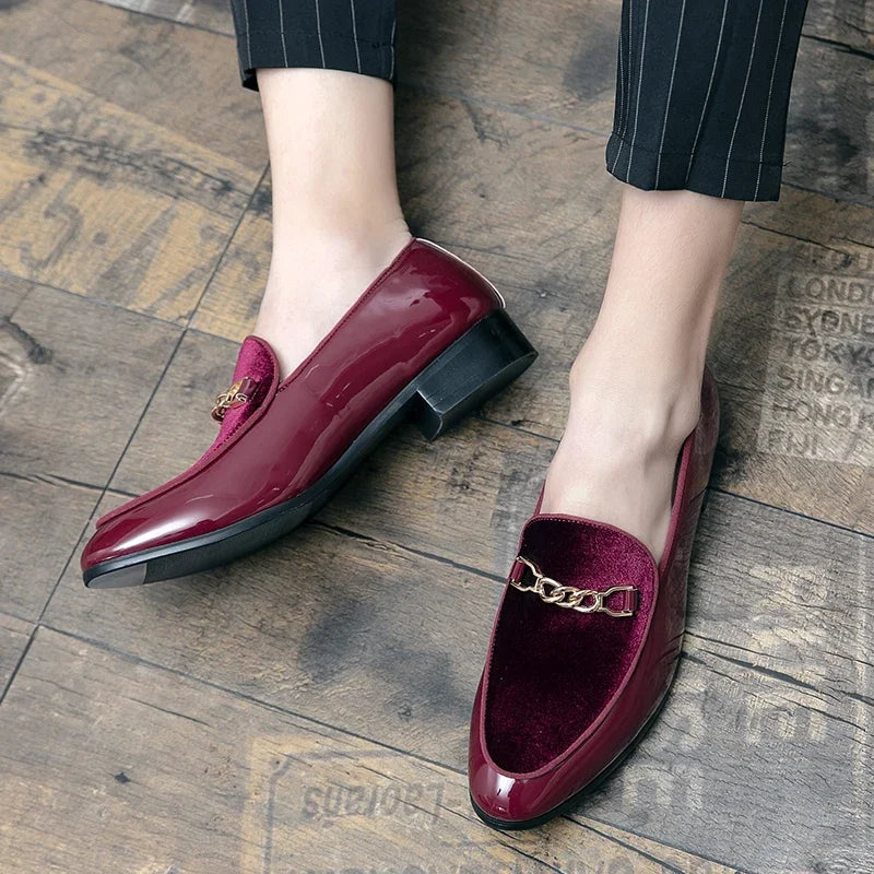 Luxury Design Suede Men's Loafers Man Black Blue Red Casual Dress Shoes for Men Nightclub Party Monk Strap Men Shoes Size 38-47