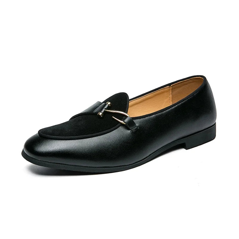 Luxury Design Suede Men's Loafers Man Black Blue Red Casual Dress Shoes for Men Nightclub Party Monk Strap Men Shoes Size 38-47