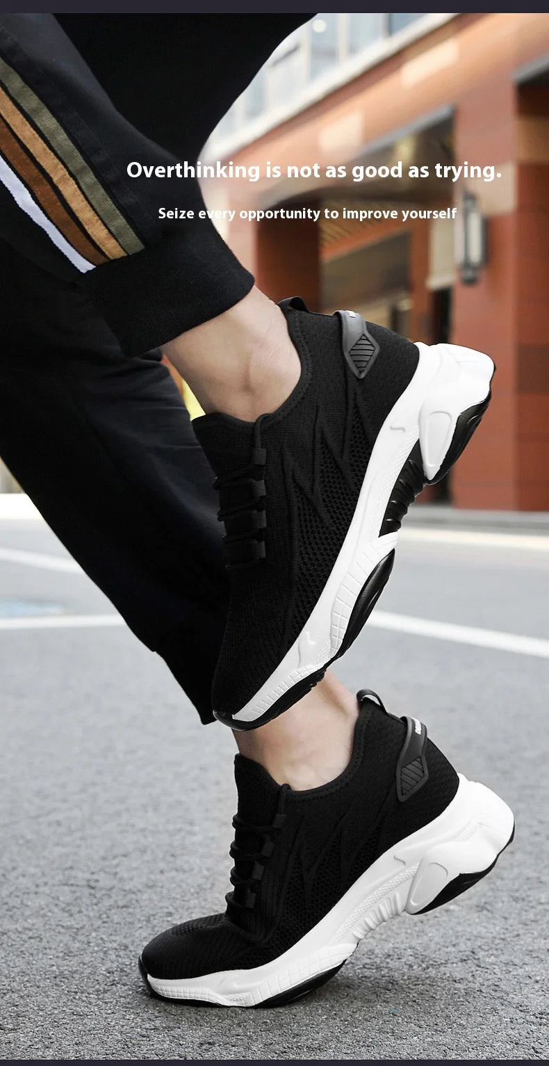 Hidden Heel Elevator Trainers — 8cm Lift