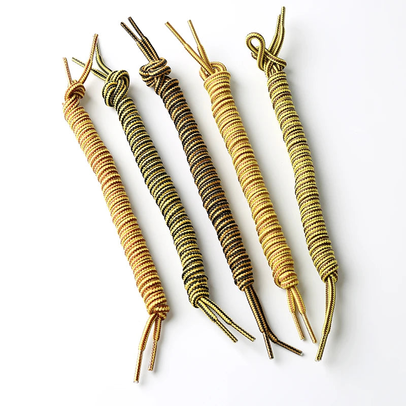 Striped Round Boot Shoelaces — 4mm