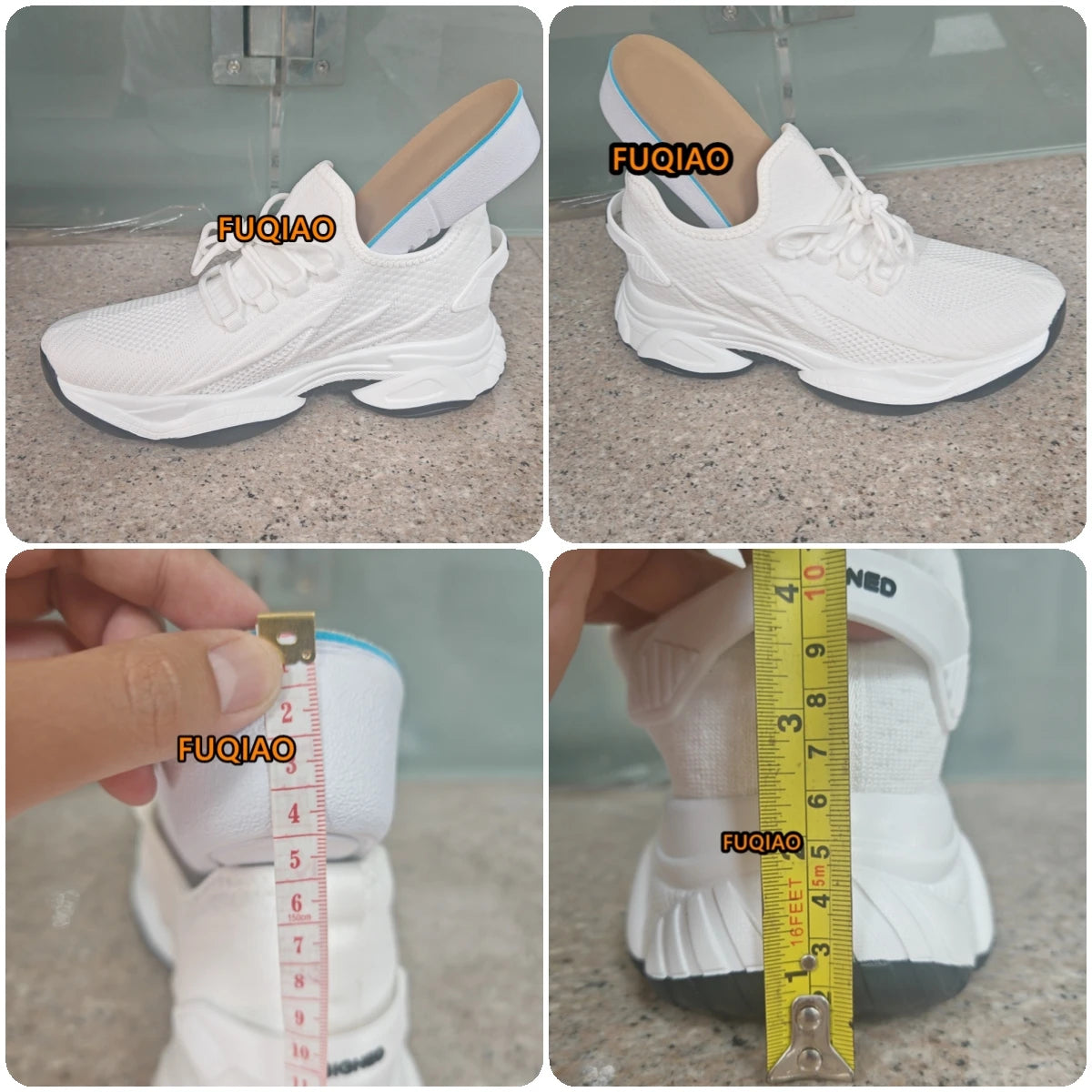 Hidden Heel Elevator Trainers — 8cm Lift