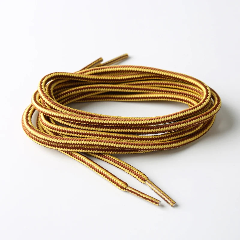 Striped Round Boot Shoelaces — 4mm