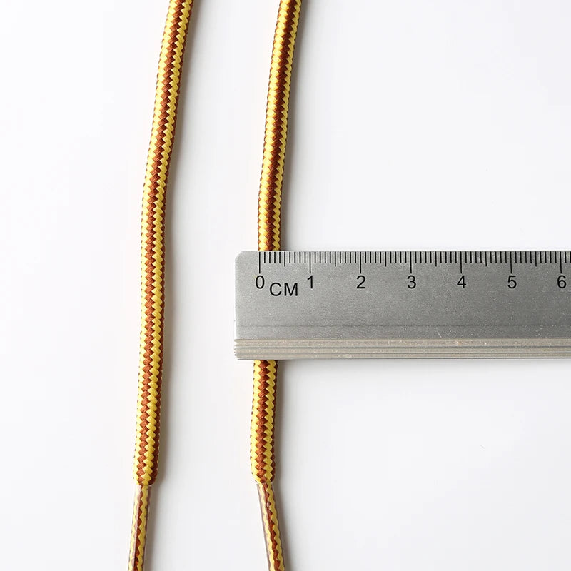 Striped Round Boot Shoelaces — 4mm
