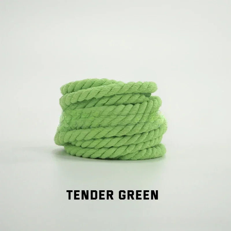 Thick Twisted Rope Shoelaces for Trainers