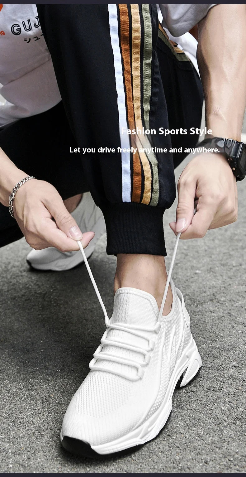 Hidden Heel Elevator Trainers — 8cm Lift