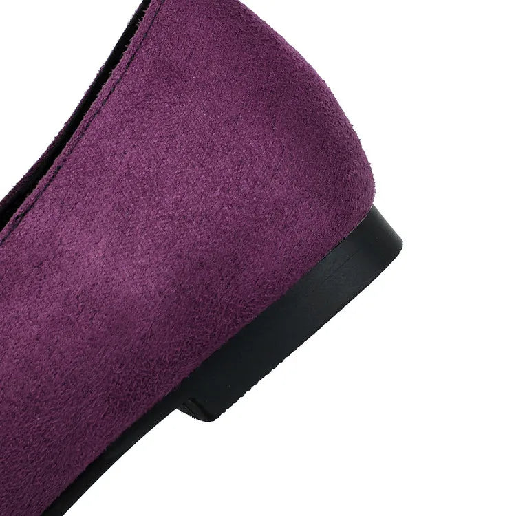 Women Loafers Fashionable Metal Buckle Casual Women's Shoes Flat Shoes Large size women's shoes spring autumn pwomen's shoe