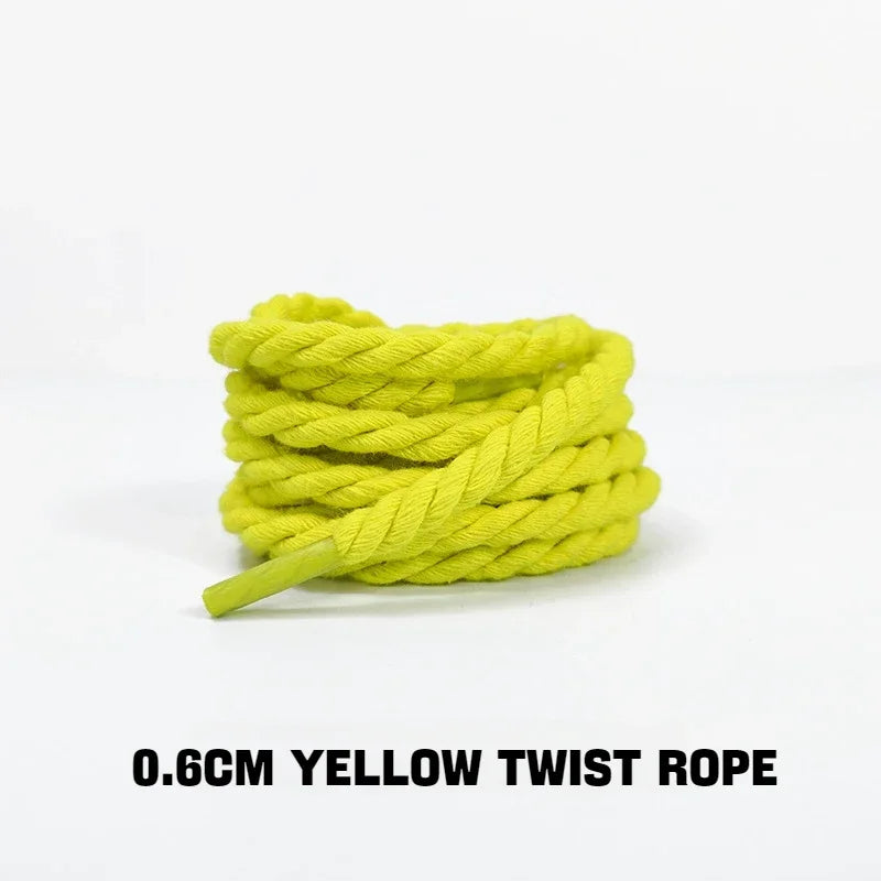 Thick Twisted Rope Shoelaces for Trainers