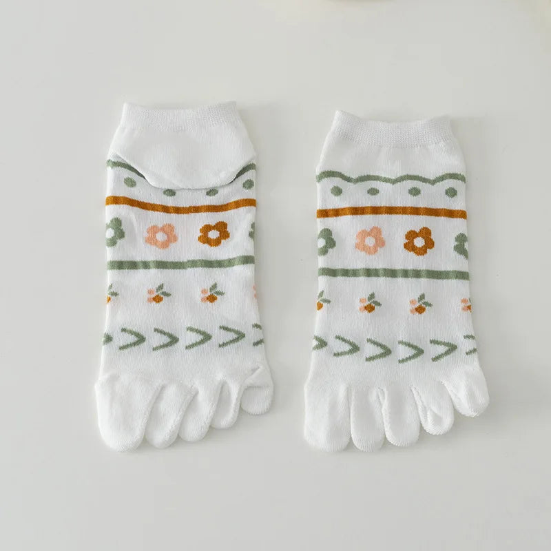 Women's Split-Toe Breathable Boat Socks