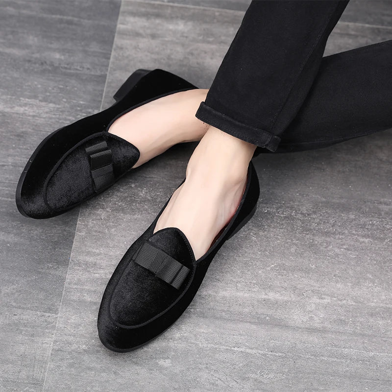 Suede Leather Men Loafers Shoes Fashion Male Boat Shoes Casual Shoes Man Party Wedding Footwear