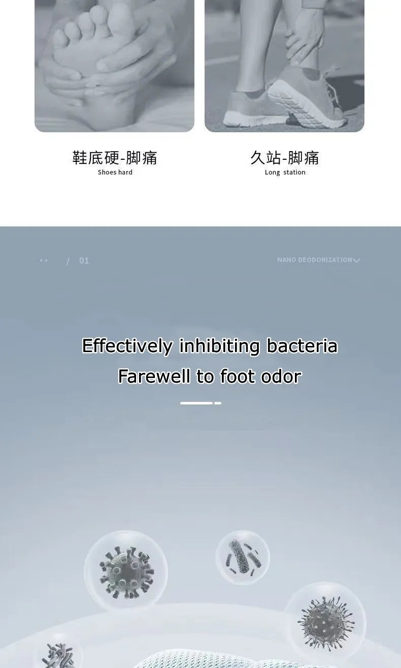 Deodorising Memory Foam Shoe Insoles
