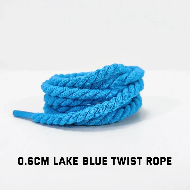 Thick Twisted Rope Shoelaces for Trainers