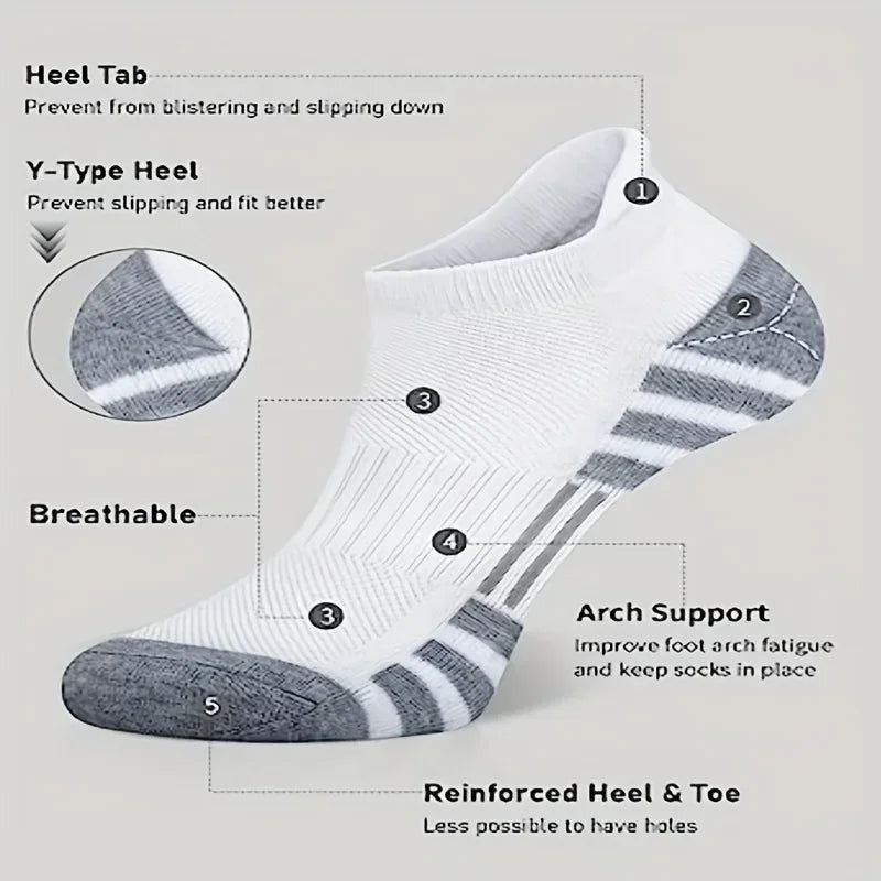 Cushioned Low-Cut Athletic Ankle Socks