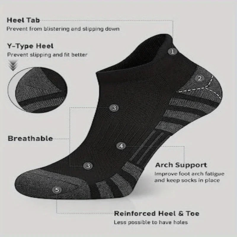 Cushioned Low-Cut Athletic Ankle Socks
