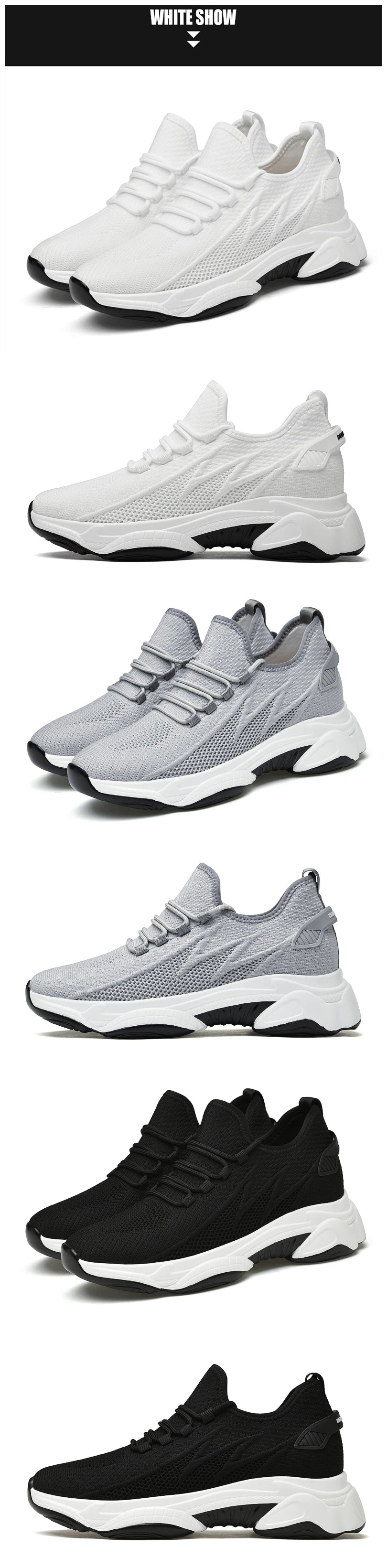Hidden Heel Elevator Trainers — 8cm Lift