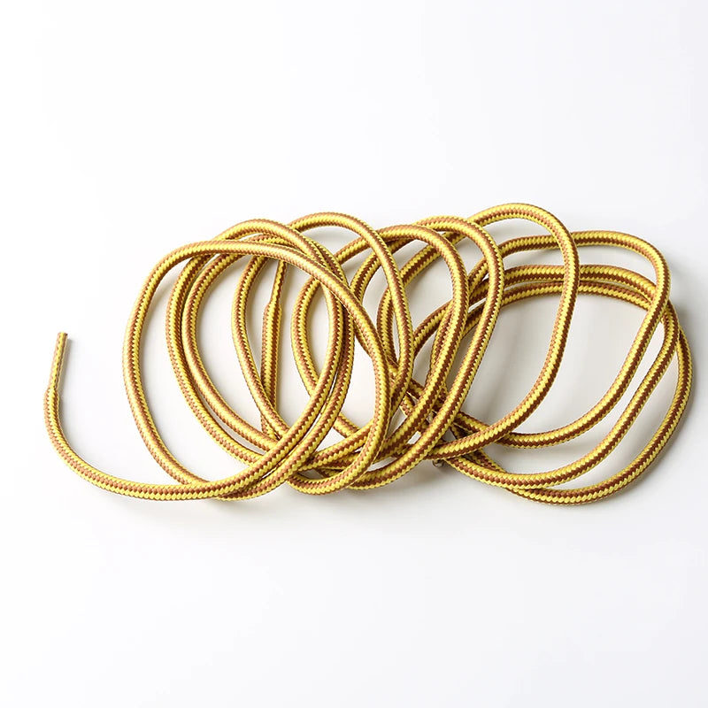 Striped Round Boot Shoelaces — 4mm