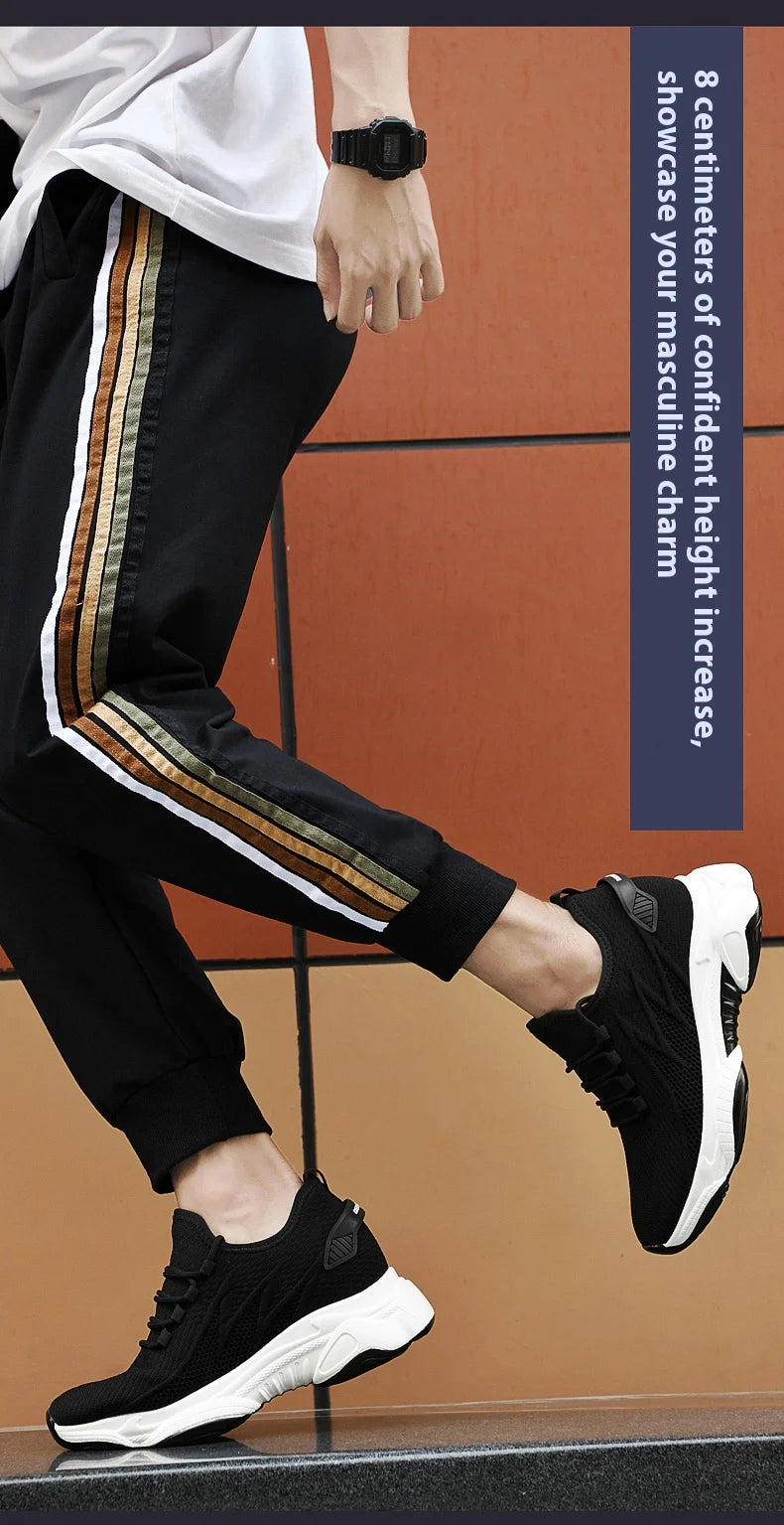Hidden Heel Elevator Trainers — 8cm Lift
