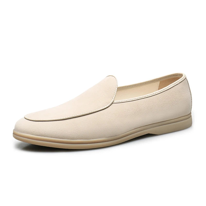Fashion Men's Classic British Style Loafers Moccasins Men Casual Shoes Suede Leather Mens Light Comfortable Driving Flats