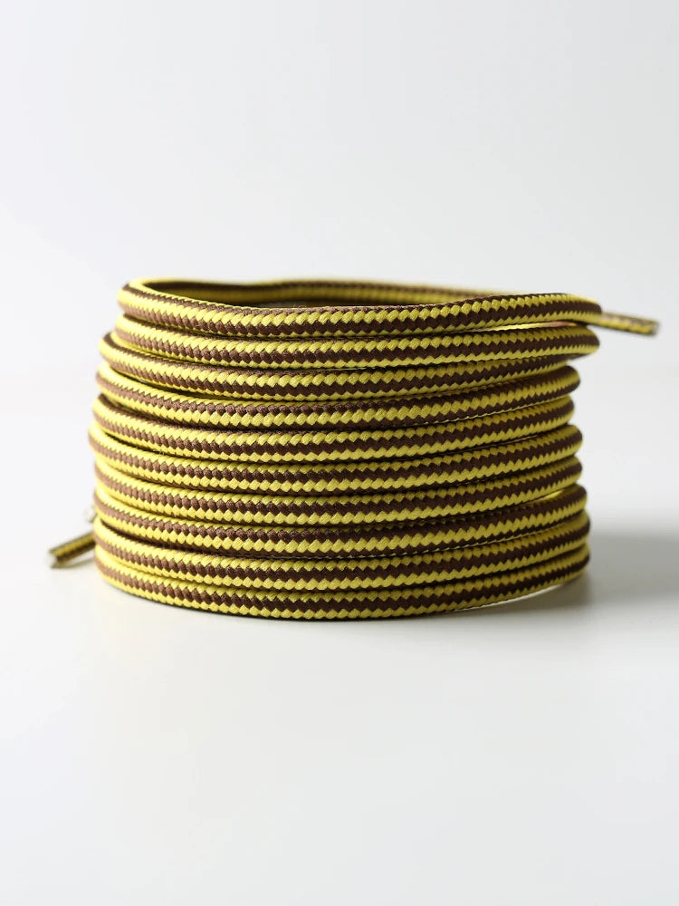 Striped Round Boot Shoelaces — 4mm