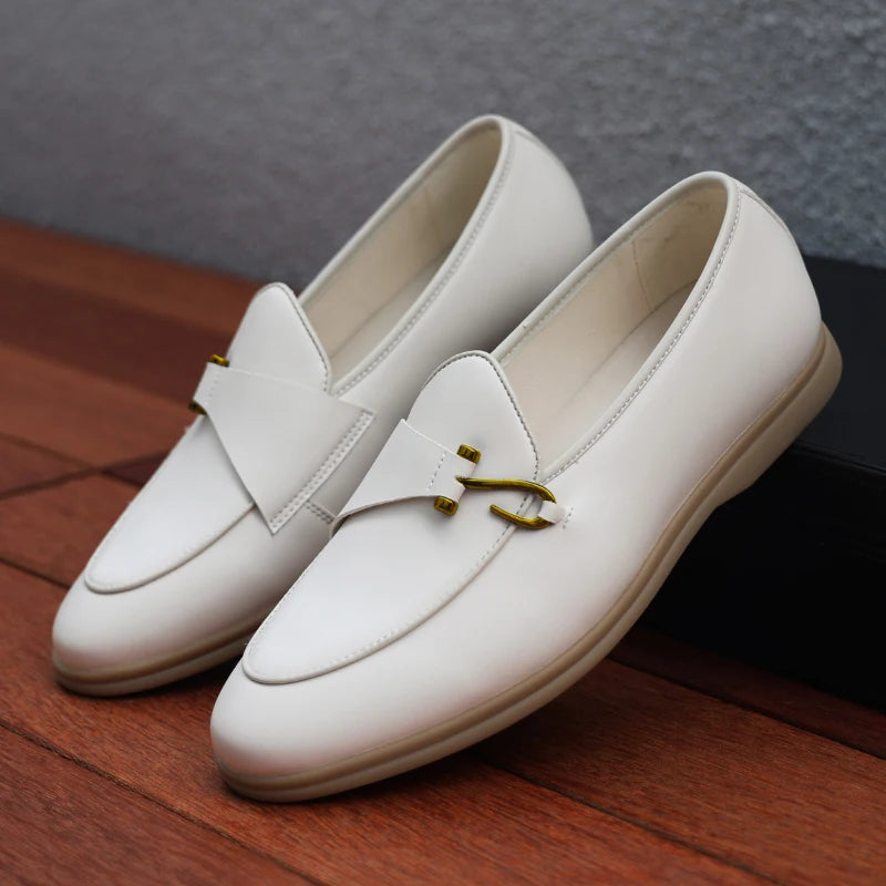 Fashion Men's Classic British Style Loafers Moccasins Men Casual Shoes Suede Leather Mens Light Comfortable Driving Flats