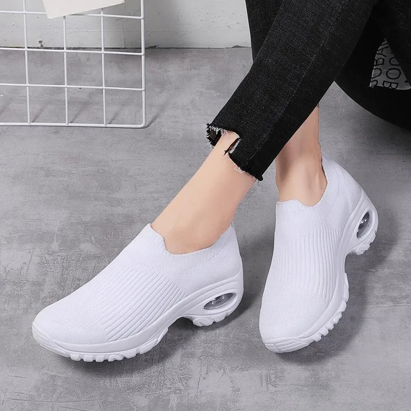 Women's Wedge Platform Slip-On Trainers