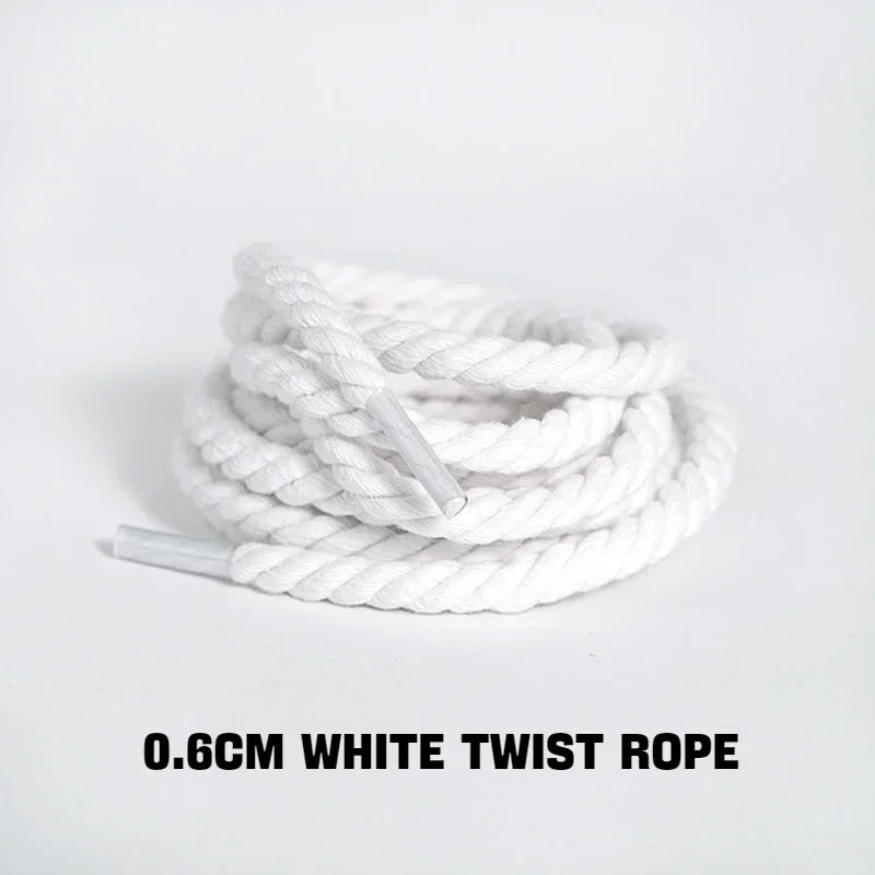 Thick Twisted Rope Shoelaces for Trainers