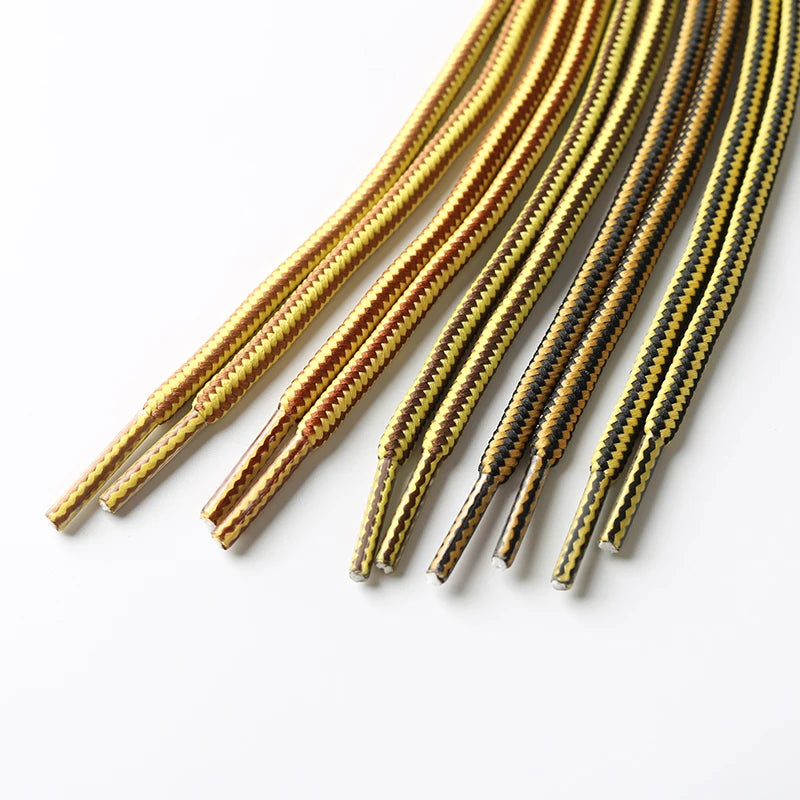 Striped Round Boot Shoelaces — 4mm