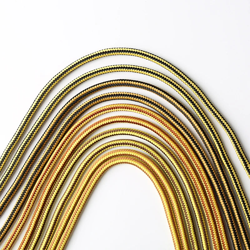 Striped Round Boot Shoelaces — 4mm