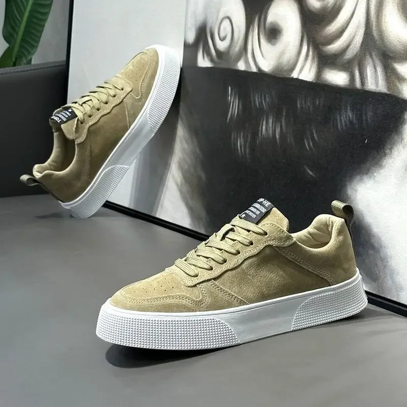 Men's Breathable Canvas Skate Trainers