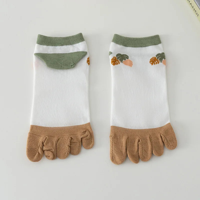 Women's Split-Toe Breathable Boat Socks