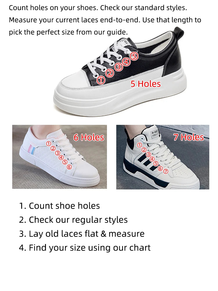 Flat Trainer Shoelaces — Multiple Lengths