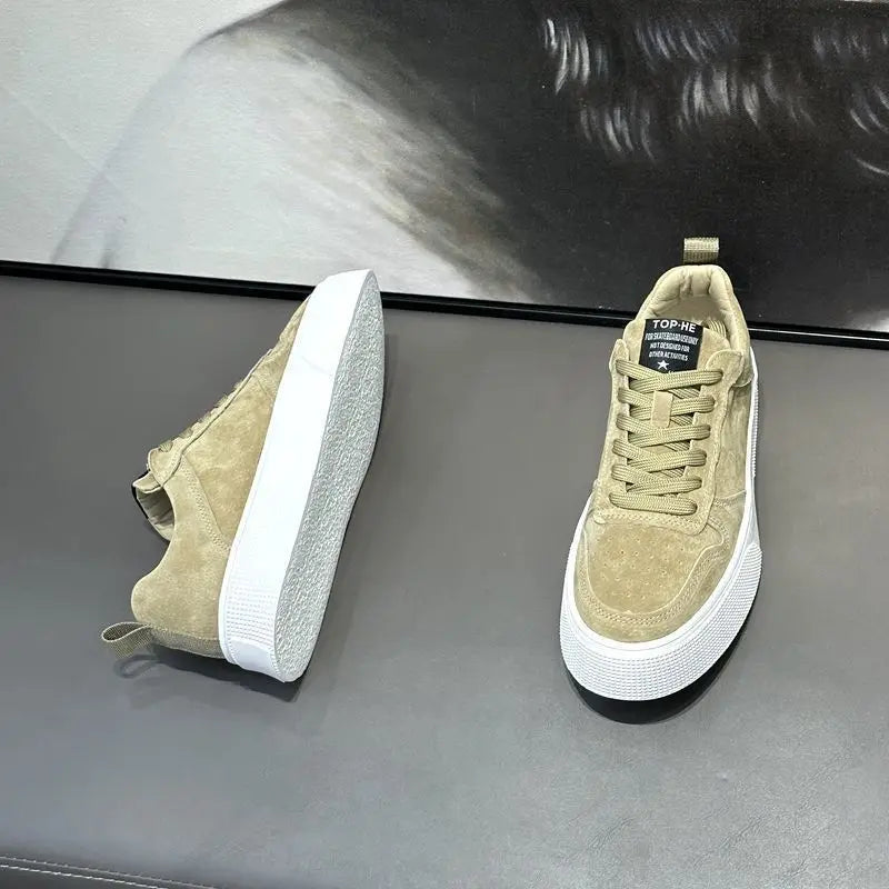Men's Breathable Canvas Skate Trainers