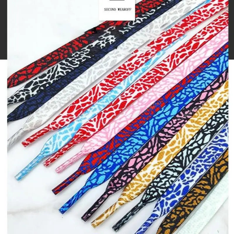 Patterned Flat Shoelaces for Trainers