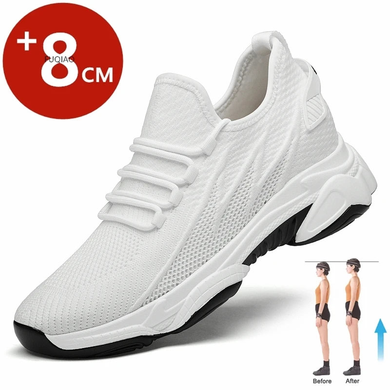 Hidden Heel Elevator Trainers — 8cm Lift