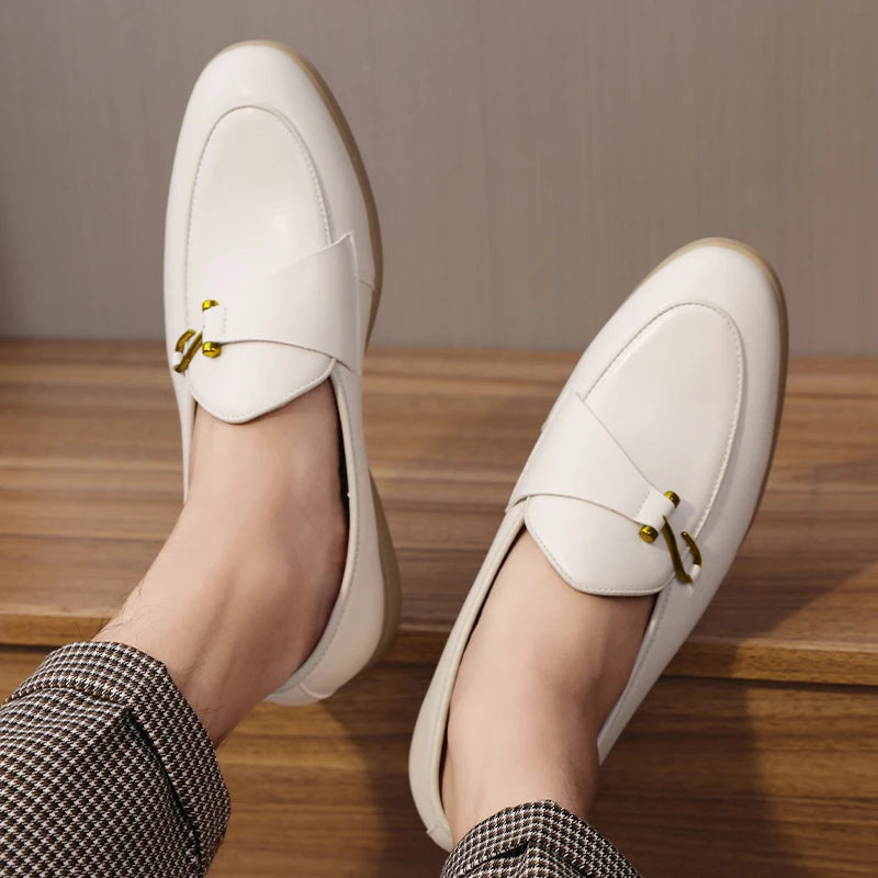 Fashion Men's Classic British Style Loafers Moccasins Men Casual Shoes Suede Leather Mens Light Comfortable Driving Flats