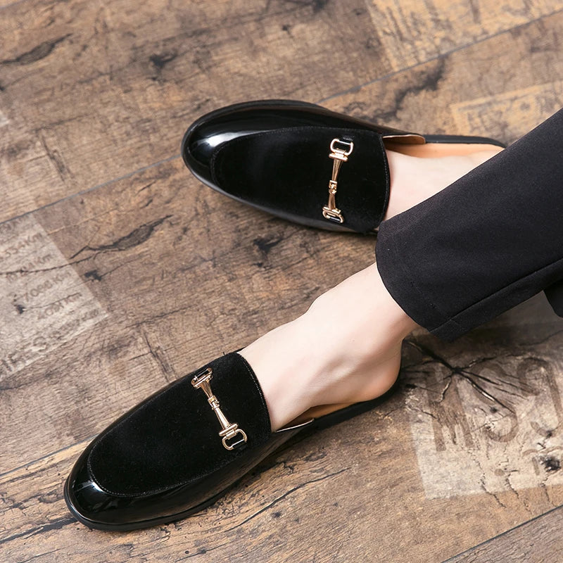 Black Men's Casual Mule Loafers