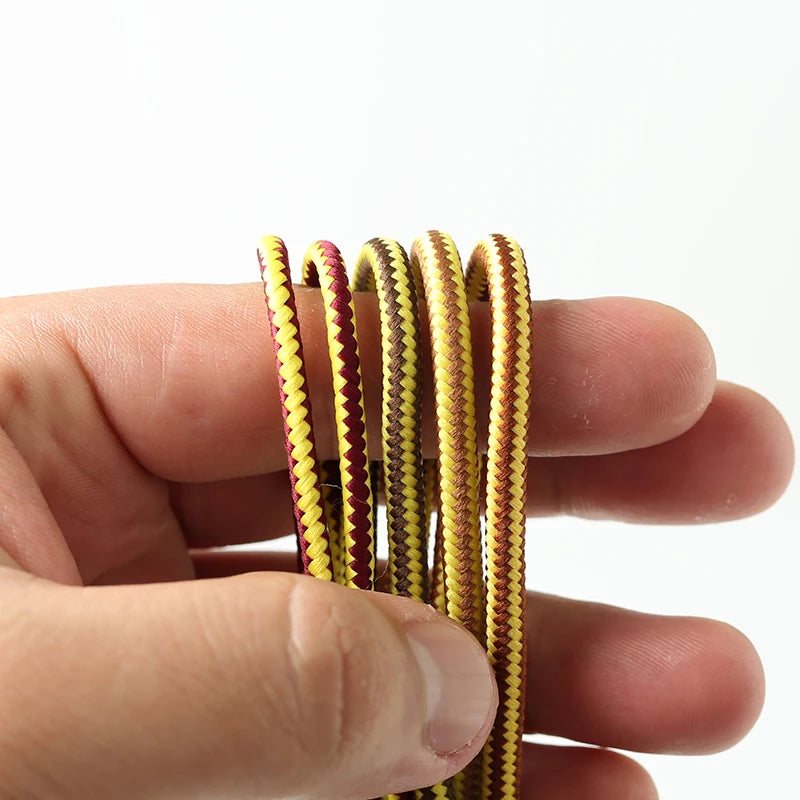 Striped Round Boot Shoelaces — 4mm