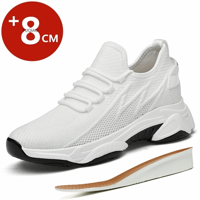 Hidden Heel Elevator Trainers — 8cm Lift