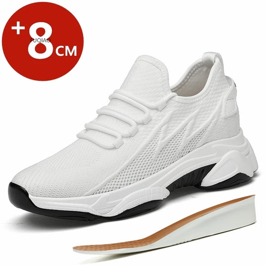 Hidden Heel Elevator Trainers — 8cm Lift