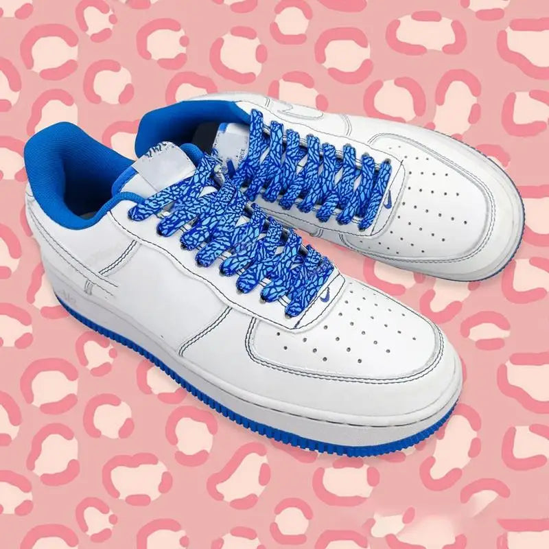 Patterned Flat Shoelaces for Trainers