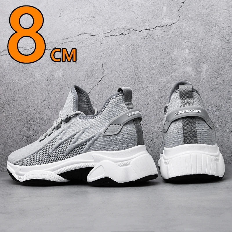 Hidden Heel Elevator Trainers — 8cm Lift