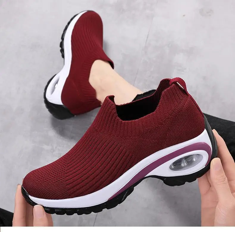 Women's Wedge Platform Slip-On Trainers