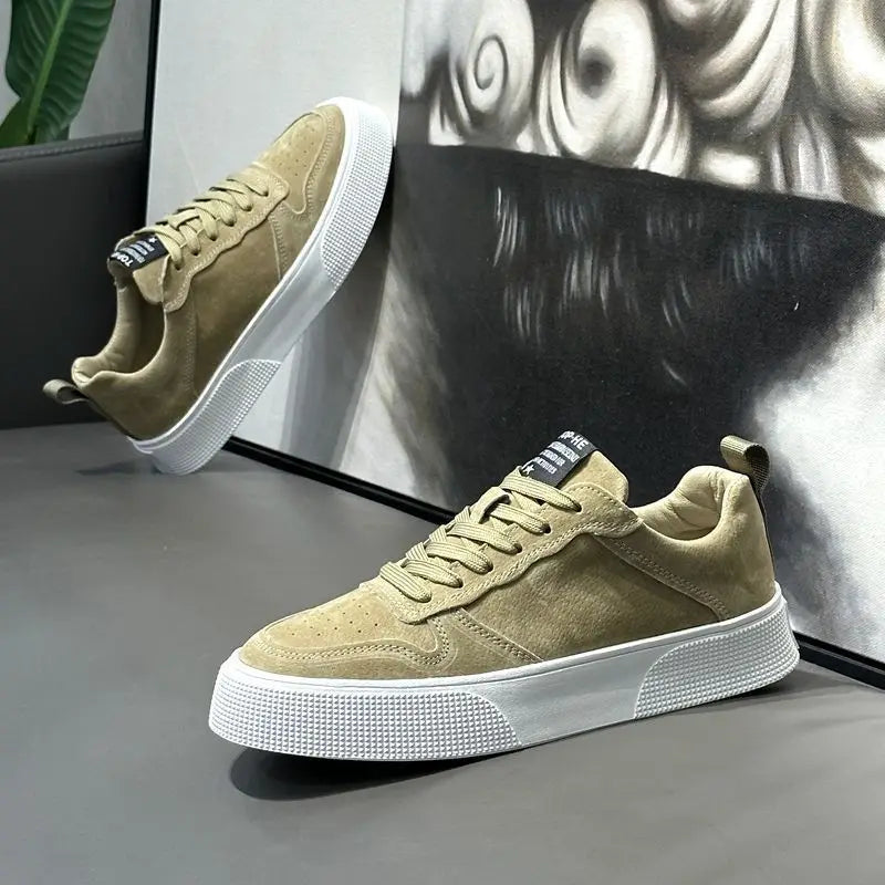 Men's Breathable Canvas Skate Trainers