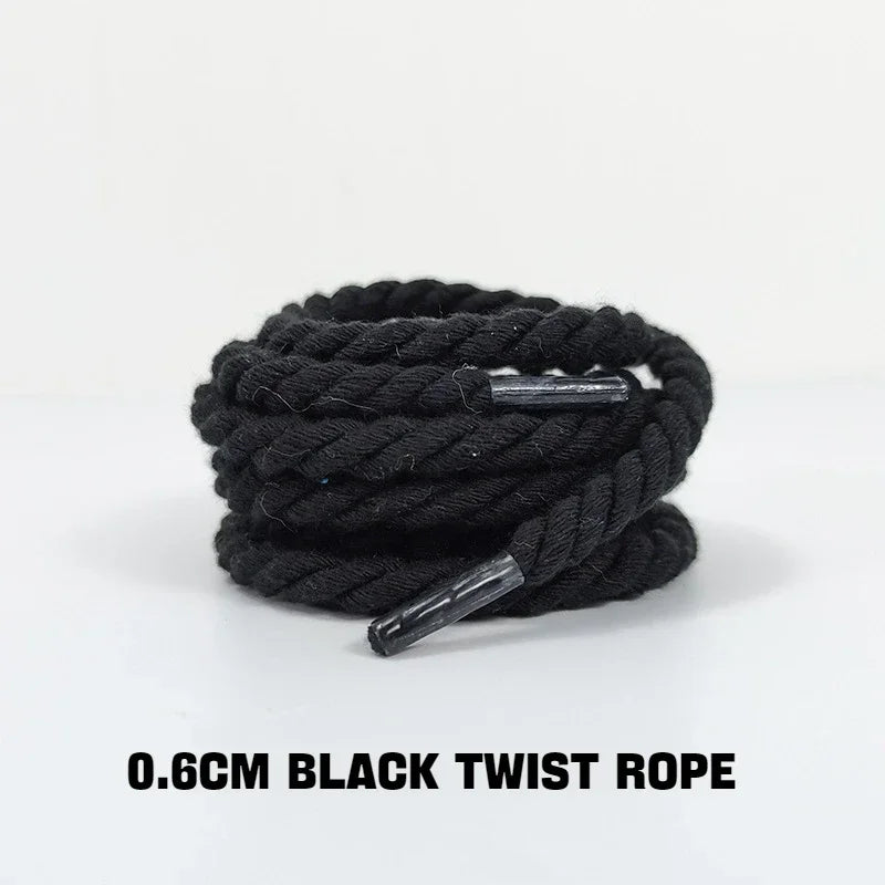 Thick Twisted Rope Shoelaces for Trainers