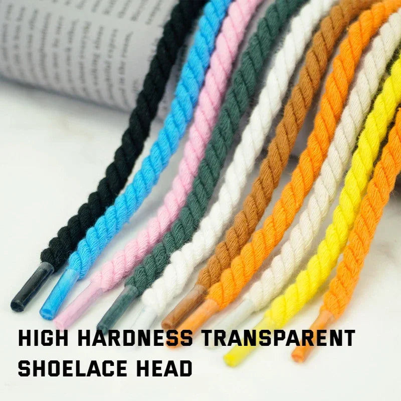 Thick Twisted Rope Shoelaces for Trainers