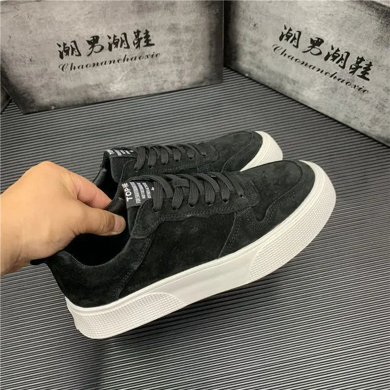 Men's Breathable Canvas Skate Trainers